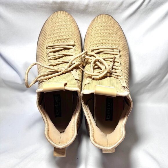 Bebe Sport Analia Women's Gold/Tan/Rhinestone Sneakers-Slip On-Sz.8 1/2-Comfy - Picture 7 of 16